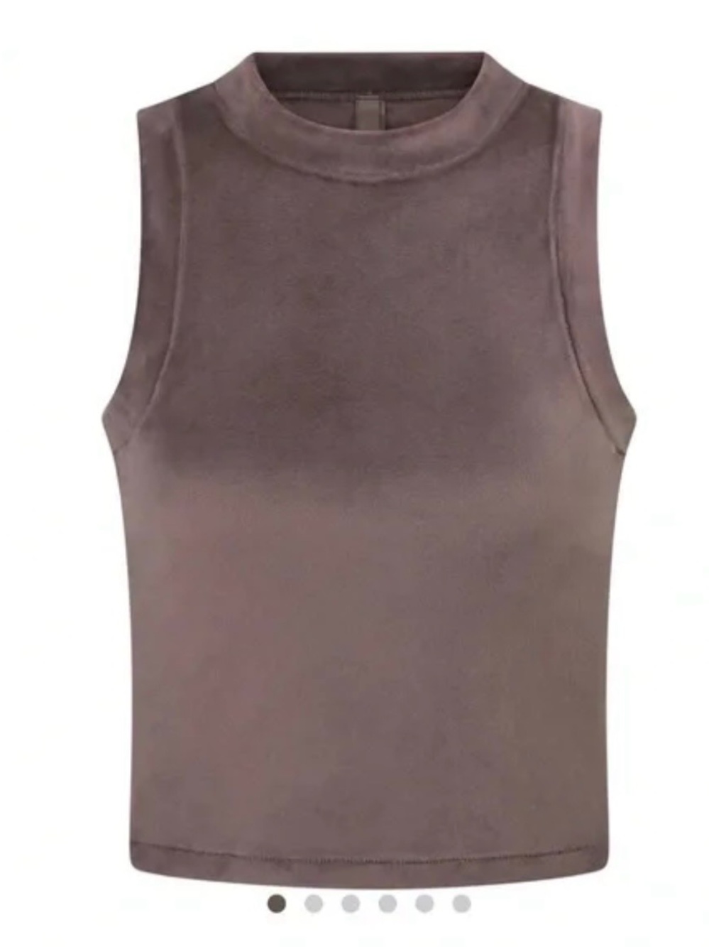 Skims velour crewneck tank in brown - never worn